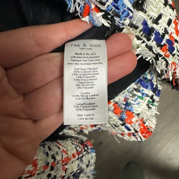 Rag and Bone Otis Tweed Jacket size Large EUC - Picture 9 of 10